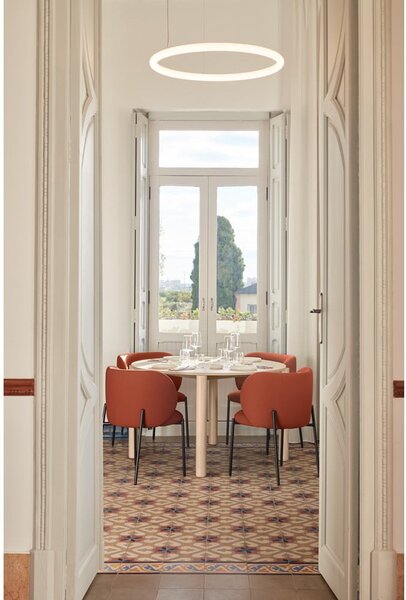Set di sedie da pranzo rossa in imbottito 2 pz Mogi – Teulat