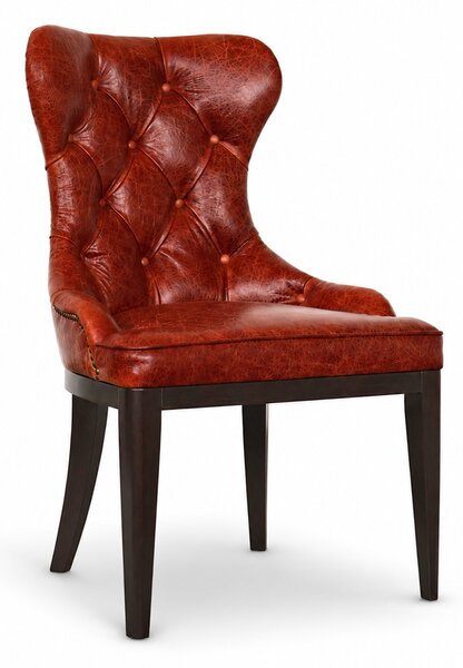 Sedia Cosmo in Pelle Primo Fiore Premium - Struttura Legno Massello - Design Iconico