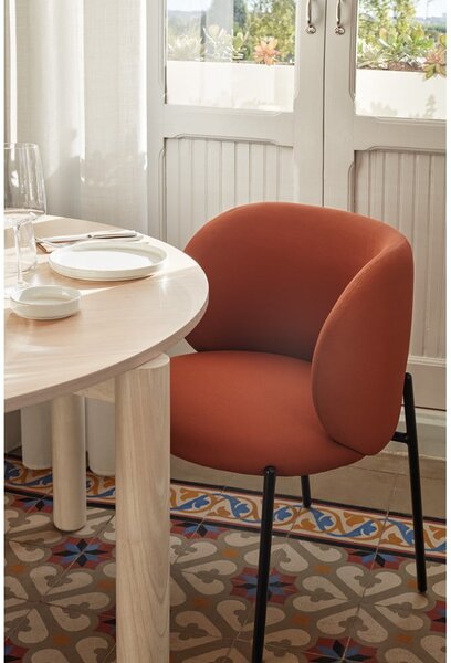 Set di sedie da pranzo rossa in imbottito 2 pz Mogi – Teulat