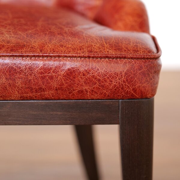 Sedia Cosmo in Pelle Primo Fiore Premium - Struttura Legno Massello - Design Iconico