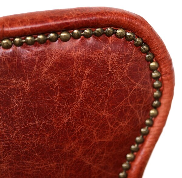 Sedia Cosmo in Pelle Primo Fiore Premium - Struttura Legno Massello - Design Iconico