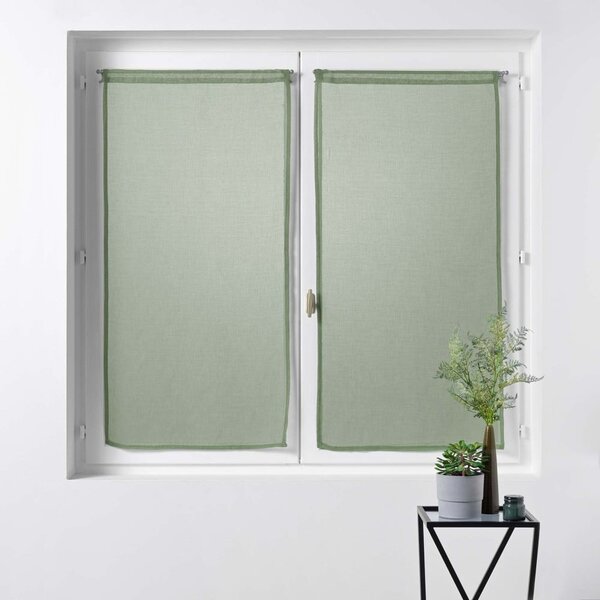Tende in voile kaki in set di 2 pezzi 60x90 cm Sandra - douceur d'intérieur