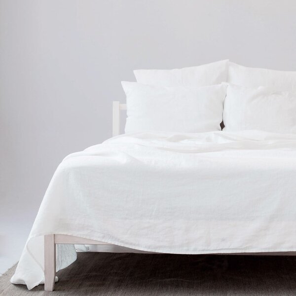 Lenzuolo bianco in lino 230x270 cm - Linen Tales