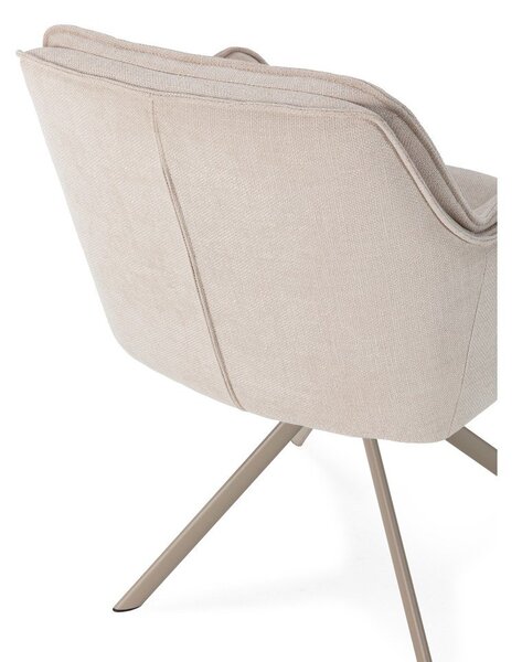 Set di sedie da pranzo beige in imbottito 2 pz Keiko – Marckeric