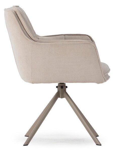 Set di sedie da pranzo beige in imbottito 2 pz Keiko – Marckeric