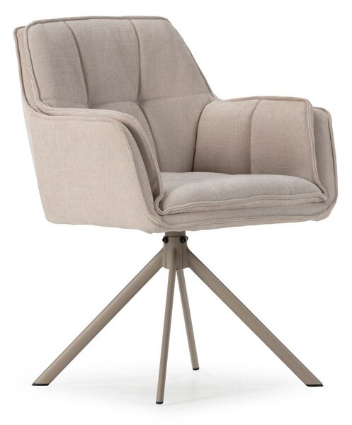Set di sedie da pranzo beige in imbottito 2 pz Keiko – Marckeric