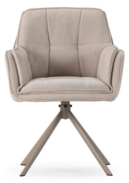 Set di sedie da pranzo beige in imbottito 2 pz Keiko – Marckeric