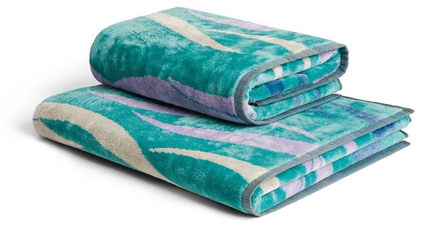 Asciugamano Con Ospite 40X60 60X100 Gorio TURCHESE Spugna Caleffi