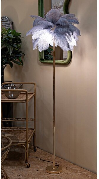 Lampada da terra grigia-oro (altezza 160 cm) Palm - Mauro Ferretti