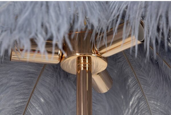 Lampada da terra grigia-oro (altezza 160 cm) Palm - Mauro Ferretti