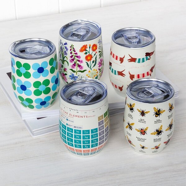 Tazza da viaggio 350 ml Blue and green Daisy - Rex London