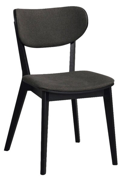 Sedia da pranzo in rovere nero con seduta grigio scuro Cato - Rowico