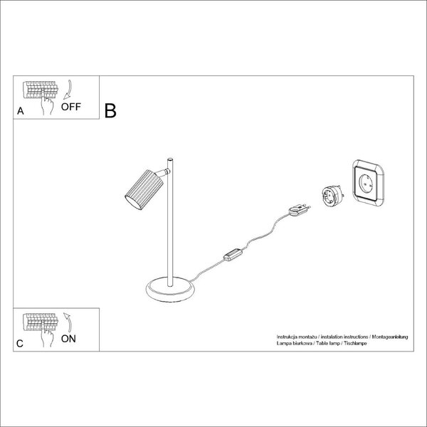 Lampada da tavolo color mattone (altezza totale 43 cm) Gleam – Sollux