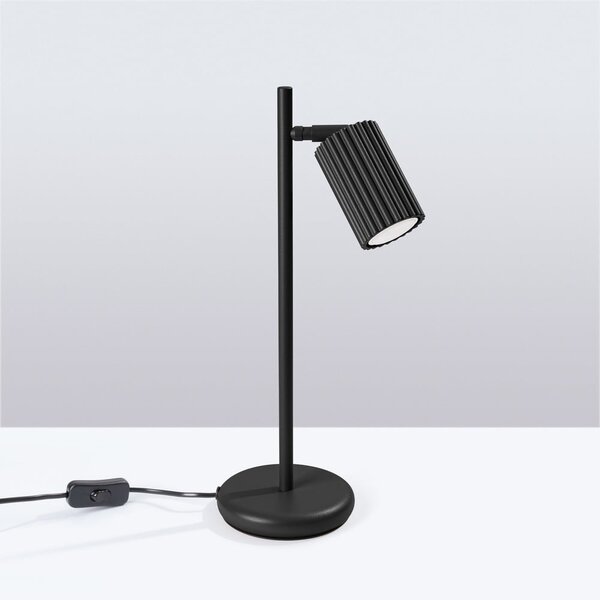Lampada da tavolo nera (altezza totale 43 cm) Gleam – Sollux