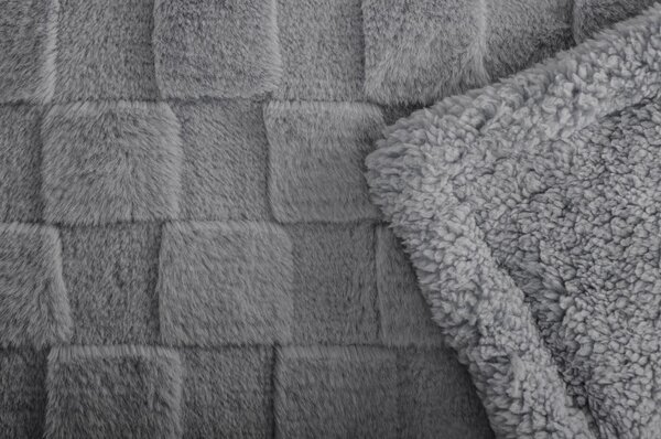 Coperta grigia in micropile 150x200 cm Rava – Tiseco Home Studio