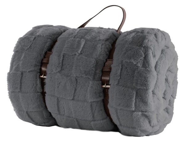 Coperta grigia in micropile 150x200 cm Rava – Tiseco Home Studio