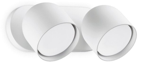 Ideal Lux Dodo AP2 lampada a muro a 2 luci orientabili - bianco