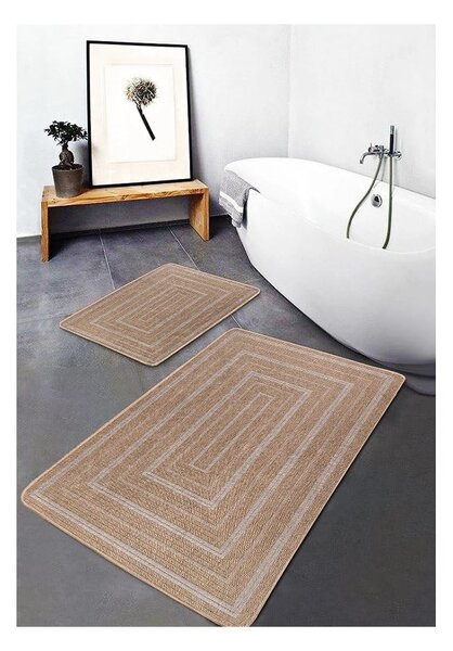 Tappetini da bagno marroni in set da 2 pezzi 60x100 cm - Mila Home