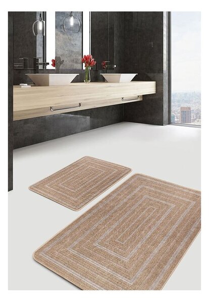 Tappetini da bagno marroni in set da 2 pezzi 60x100 cm - Mila Home