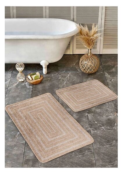 Tappetini da bagno marroni in set da 2 pezzi 60x100 cm - Mila Home