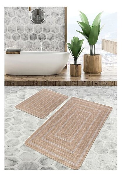 Tappetini da bagno marroni in set da 2 pezzi 60x100 cm - Mila Home