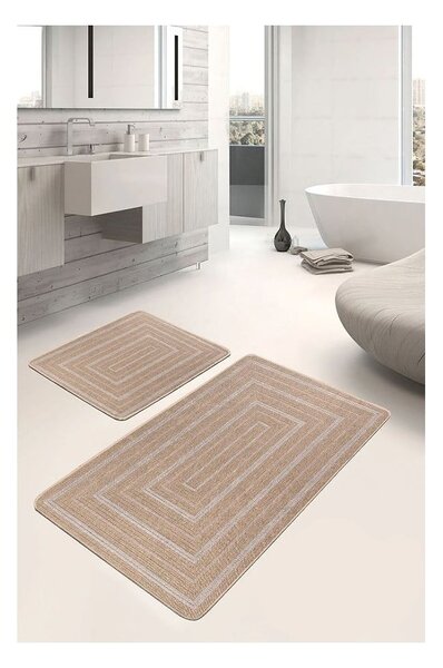 Tappetini da bagno marroni in set da 2 pezzi 60x100 cm - Mila Home