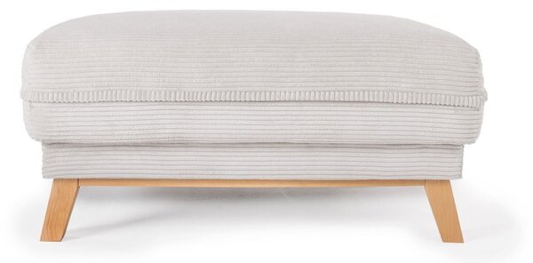 Poggiapiedi beige con rivestimento in velluto a coste Tori – Bonami Selection