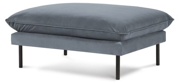 Pouf in velluto grigio, 100 x 80 cm Vienna - Cosmopolitan Design