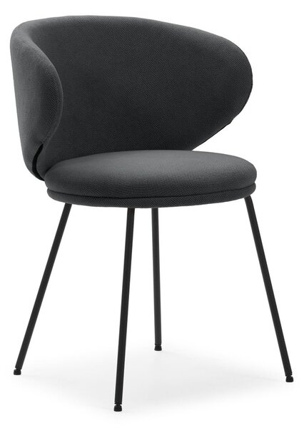 Set di sedie da pranzo grigio scuro in imbottito 2 pz Rush – Marckeric