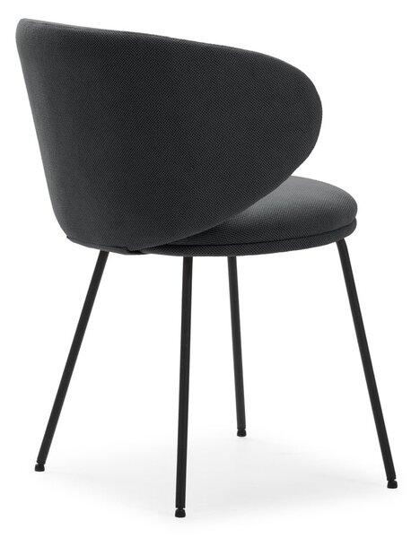 Set di sedie da pranzo grigio scuro in imbottito 2 pz Rush – Marckeric