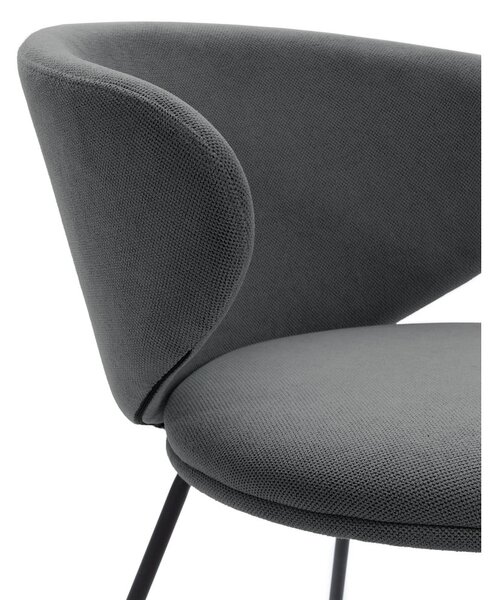 Set di sedie da pranzo grigio scuro in imbottito 2 pz Rush – Marckeric
