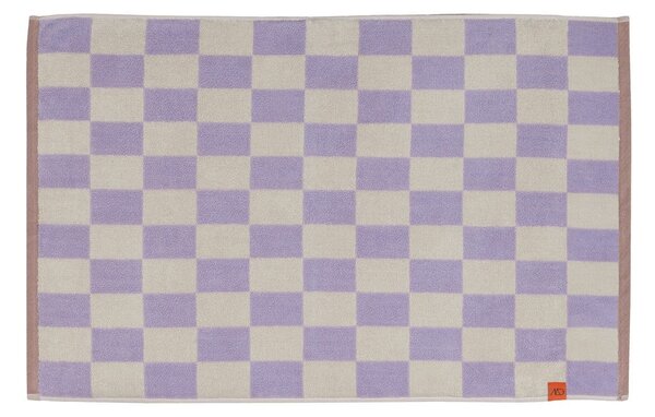 Tappetino da bagno in cotone biologica giallo chiaro e viola 50x80 cm Retro - Mette Ditmer Denmark