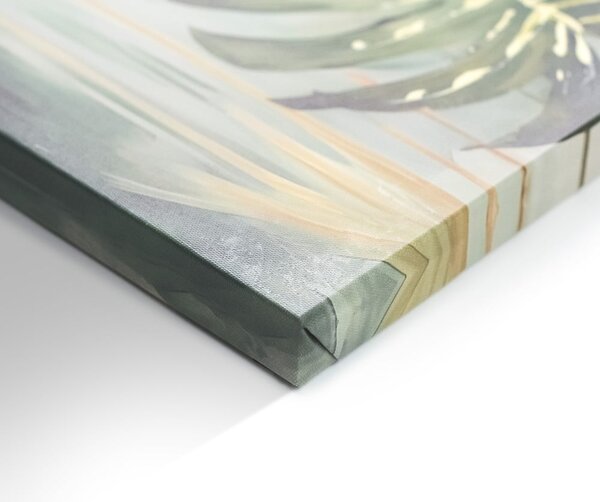 Quadro con elementi dipinti a mano 70x100 cm Monstera – Styler