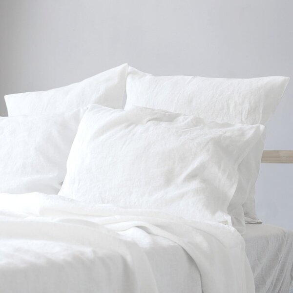 Set bianco per letto matrimoniale (copripiumino e federe) 200x200 cm - Linen Tales