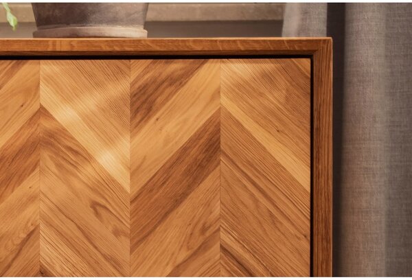 Armadio in legno di quercia di colore naturale 97x196 cm Abies - The Beds