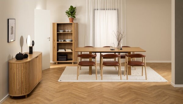 Sedia da pranzo marrone cognac/di colore naturale in similpelle Addi – Actona