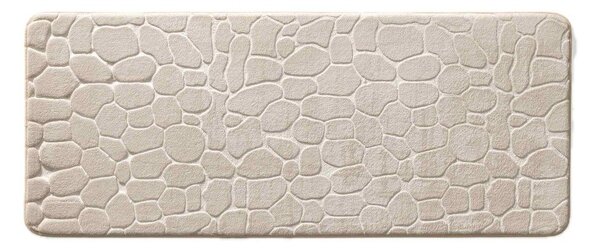Tappetino per il bagno beige in tessuto 50x120 cm Ricochet – douceur d'intérieur