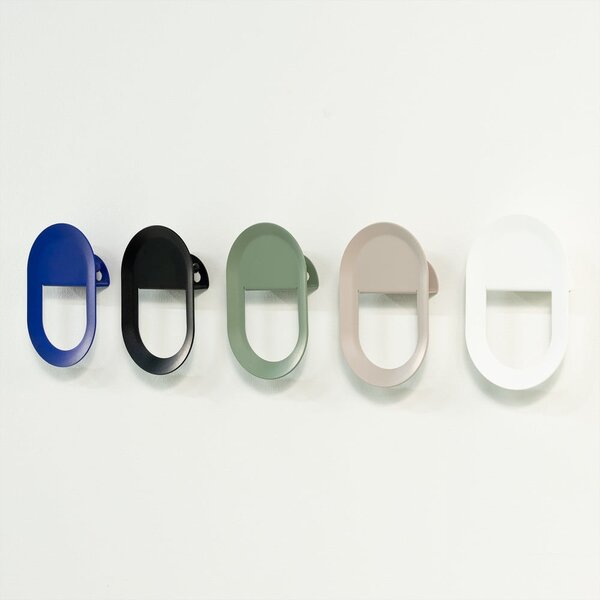 Gancio da parete grigio tortora in acciaio Coucou – Spinder Design