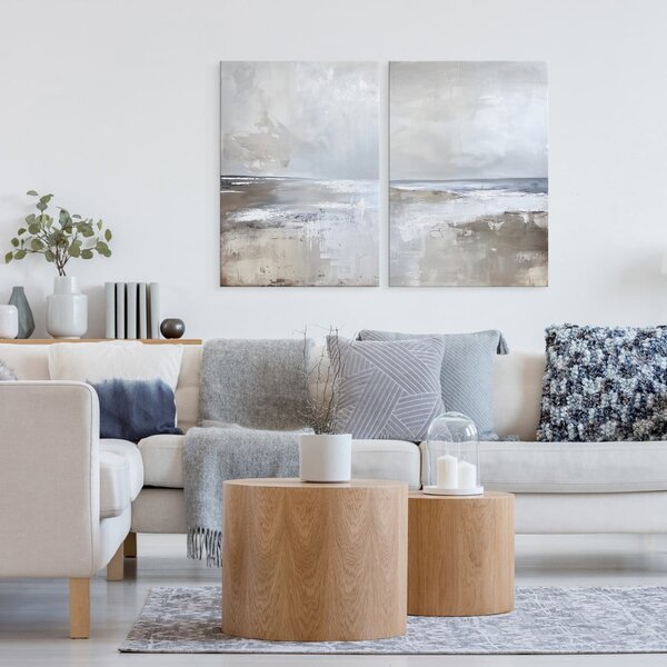 Set di quadri con elementi dipinti a mano 2 pz 50x70 cm Breeze – Styler