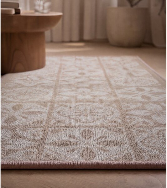 Passatoia beige lavabile 50x120 cm Constantine – douceur d'intérieur