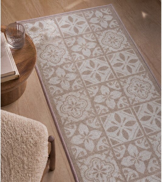 Passatoia beige lavabile 50x120 cm Constantine – douceur d'intérieur