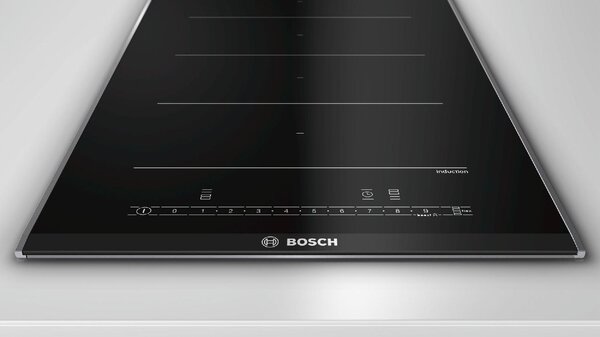Bosch Piano cottura Induzione Elettrico 2 Fuochi da incasso Larghezza 60 cm in Vetroceramica colore Nero - PXX375FB1E