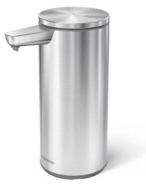 Dispenser di sapone in acciaio touchless in argento opaco da 266 ml - simplehuman