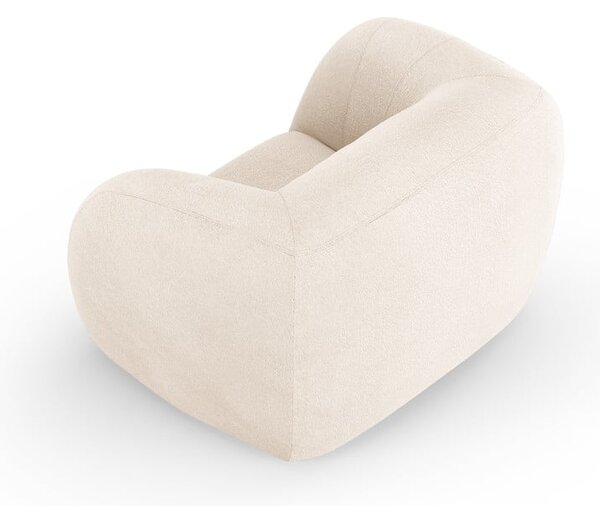Poltrona crema in tessuto bouclé Essen - Cosmopolitan Design