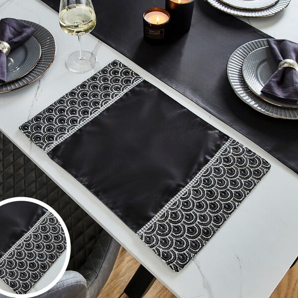 Tovagliette di stoffa in set da 4 30x46 cm Deco Sequin - Catherine Lansfield