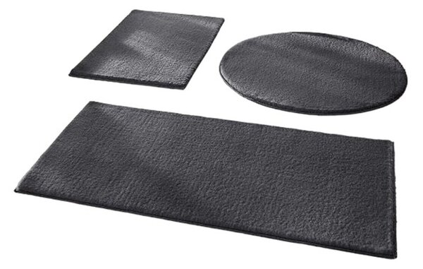 Tappeti da bagno grigio scuro in set di 3 pezzi 50x90 cm - Mila Home