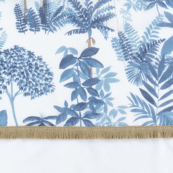 Tenda in voile bianco e blu 140x240 cm Amazonia - douceur d'intérieur