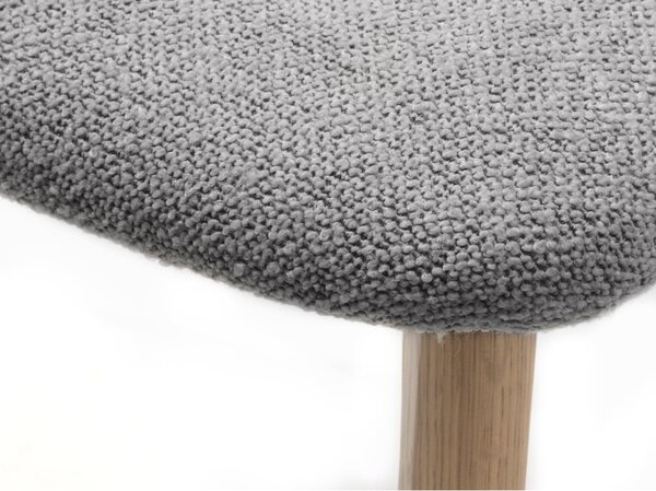 Sedia da pranzo in colore grigio chiaro-naturale Elim - Unique Furniture