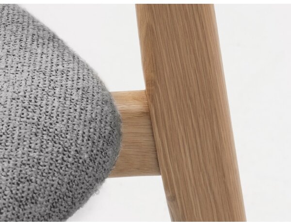 Sedia da pranzo in colore grigio chiaro-naturale Elim - Unique Furniture