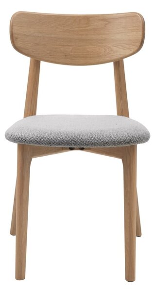 Sedia da pranzo in colore grigio chiaro-naturale Elim - Unique Furniture